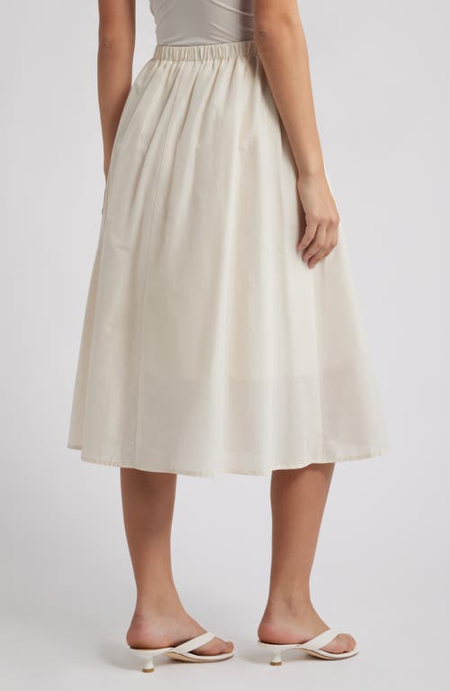 Wayf Greer Pintuck Pleat Midi Skirt In White