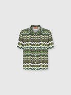 UM Bowling Shirt In Viscose With Zigzag Print
