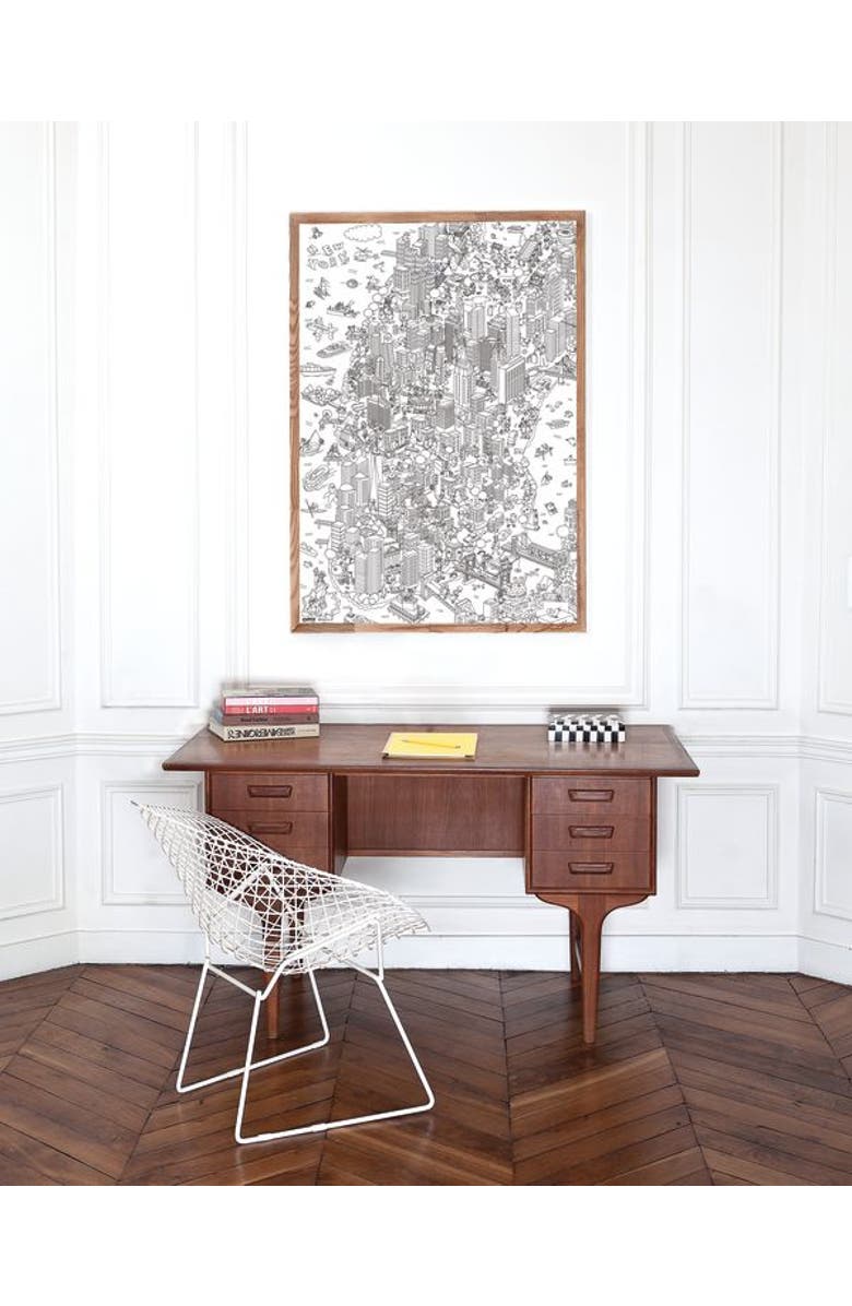 OMY Giant coloring poster NY, Alternate, color, Red