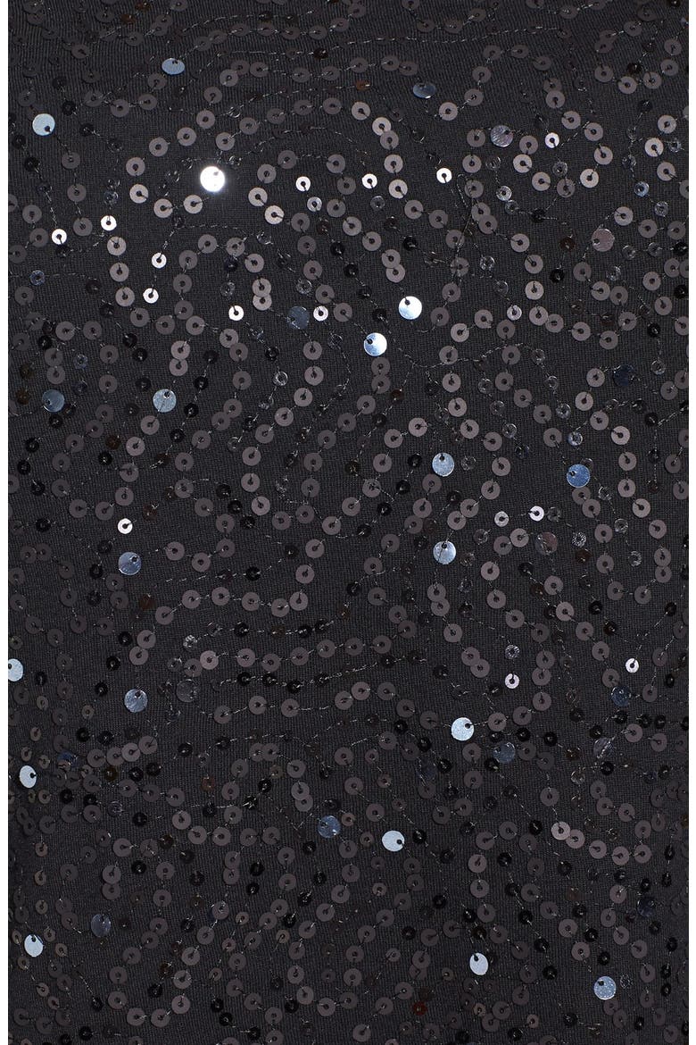 Tiered Sequin Front Sleeveless Top, Alternate, color, BLACK