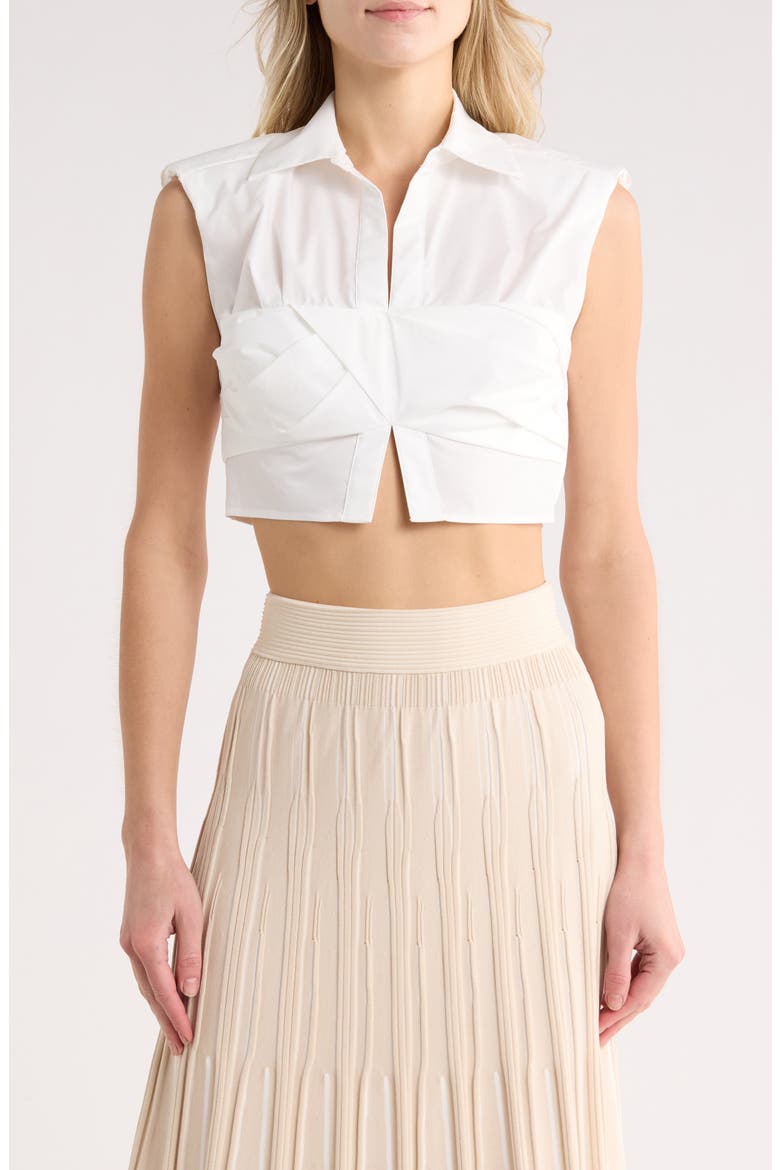 Emie Cropped Boxy Top, Main, color, WHITE