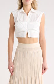 Simkhai Emie Cropped Boxy Top