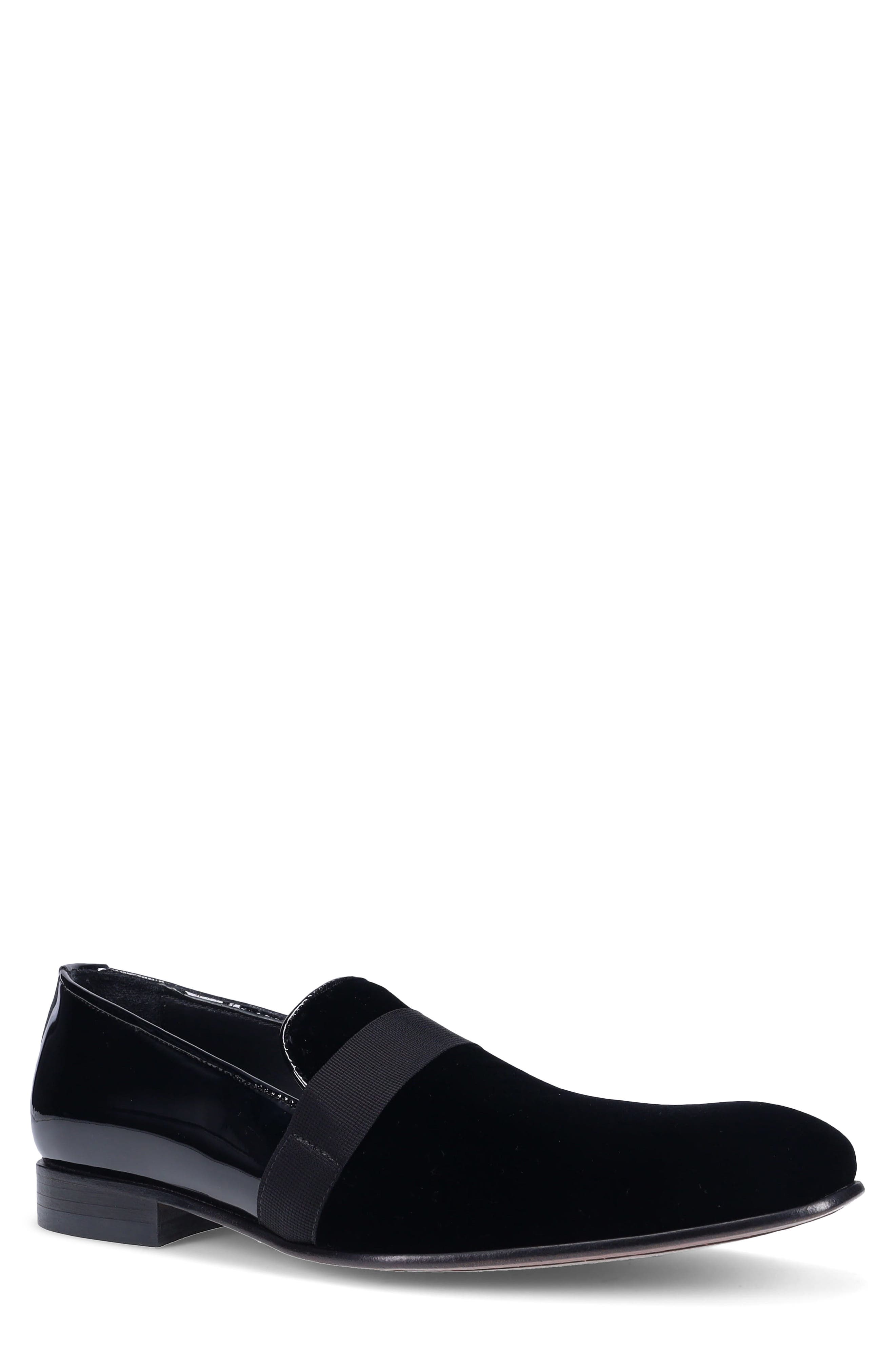 Baylor Smoking Loafer, Main, color, BLACK/ BLACK