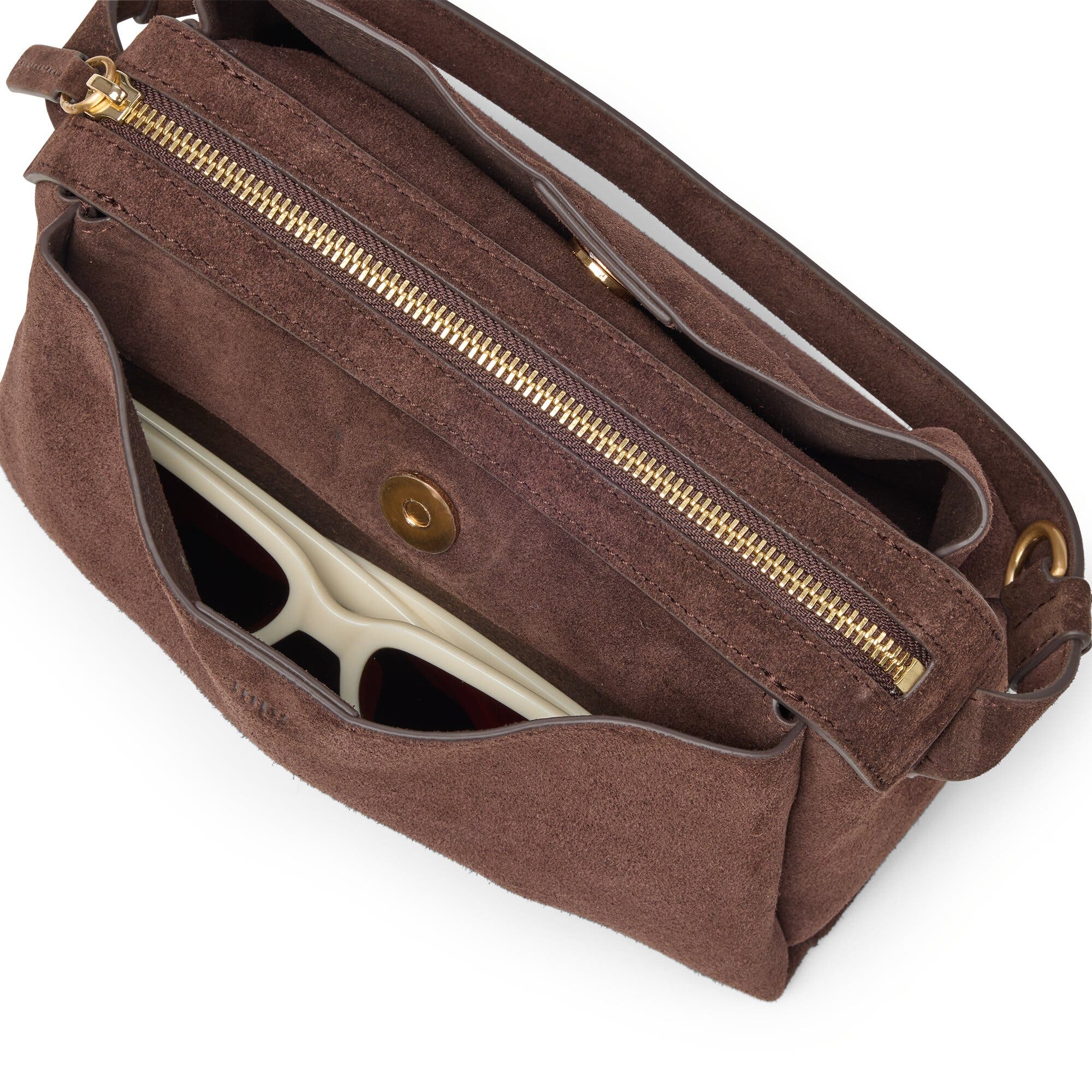 July Juliette Suede Crossbody, Alternate, color, Espresso