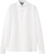 MANGO Regular Fit Solid Slub Linen Blend Button-Up Shirt