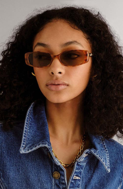Le Specs Lil' Starlight 54mm Rectangular Sunglasses In Vintage Tort/latte Tint