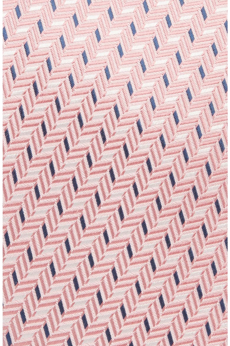 Herringbone Silk Tie, Alternate, color, PINK
