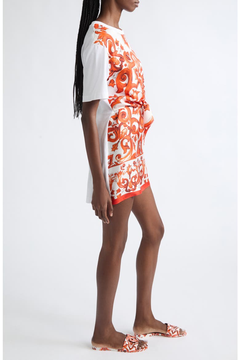 Majolica Cotton Jersey T-Shirt Dress, Alternate, color, S9000 VARIANTE ABBINATA