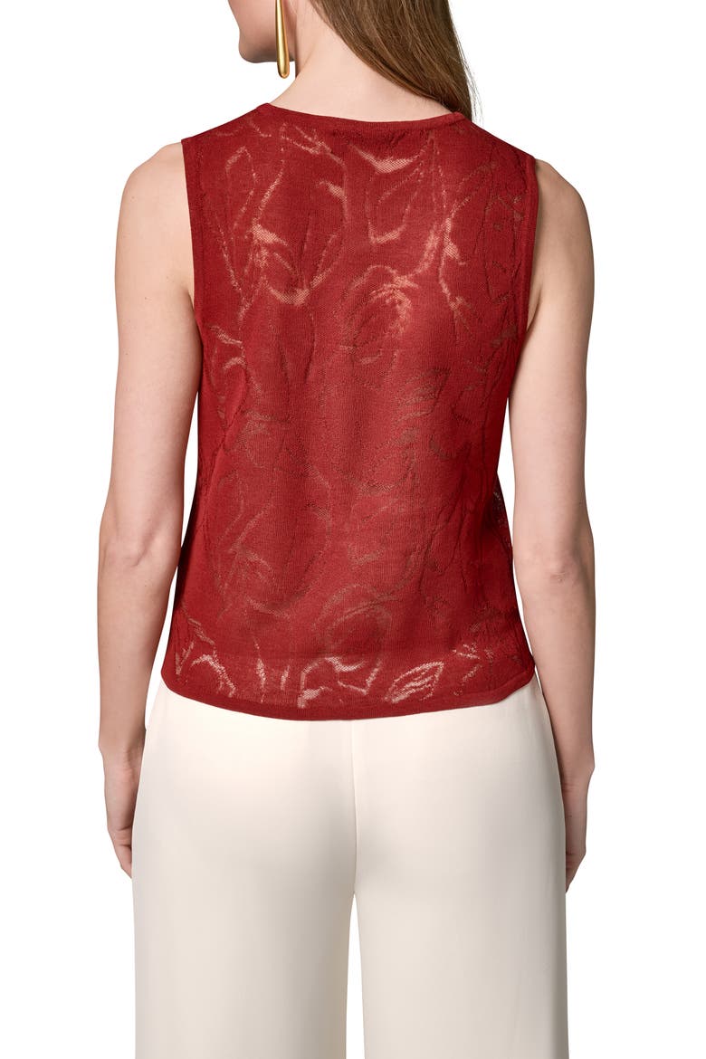 Textured Floral Knit Tank, Alternate, color, SUNBAKED