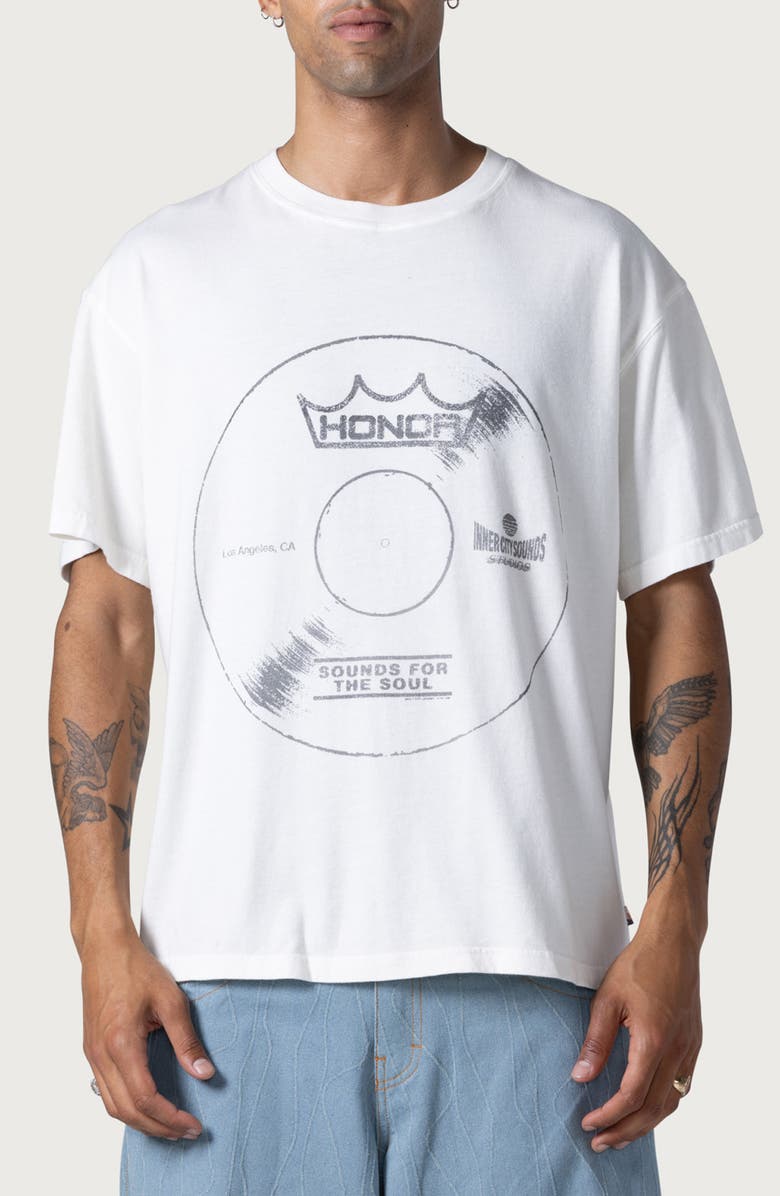 HONOR THE GIFT Vinyl Cotton Graphic T-Shirt, Main, color, 