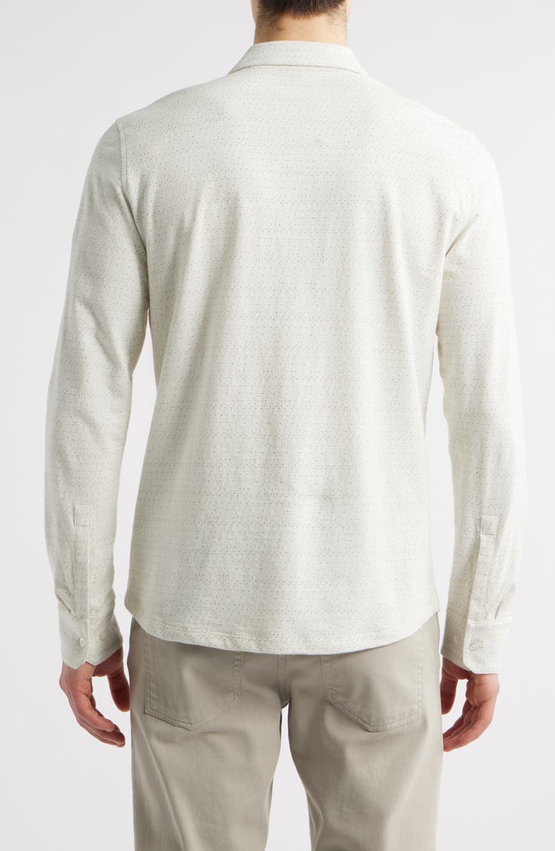 Robert Barakett Roddy Cotton Knit Button-Up Shirt, Alternate, color, Light Olive