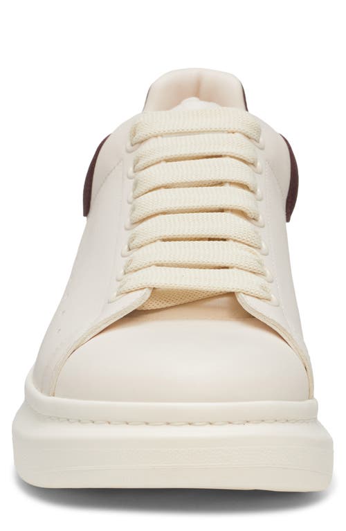 Shop Alexander Mcqueen Mcqueen Oversized Sneaker In Off White/bordeaux