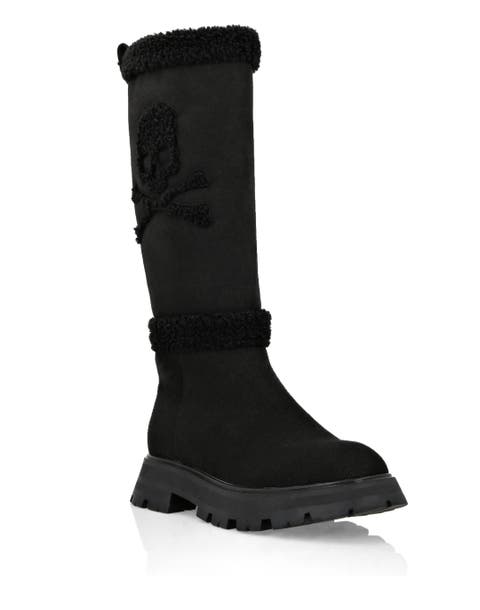 Boots Mid Flat Skull&Bones Women