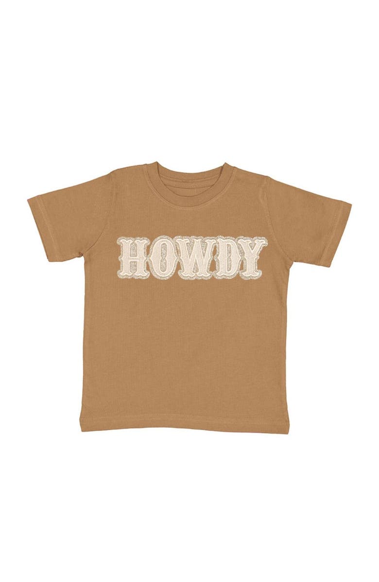 Sweet Wink Howdy Patch Short Sleeve T-Shirt, Main, color, Mocha