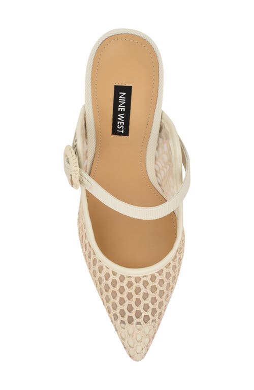 Nine West Rondel Pointed Toe Pump In Ivory