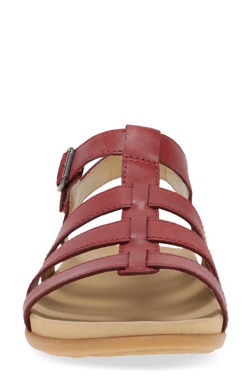 Dansko Janice Ankle Strap Sandal In Cayenne Calf