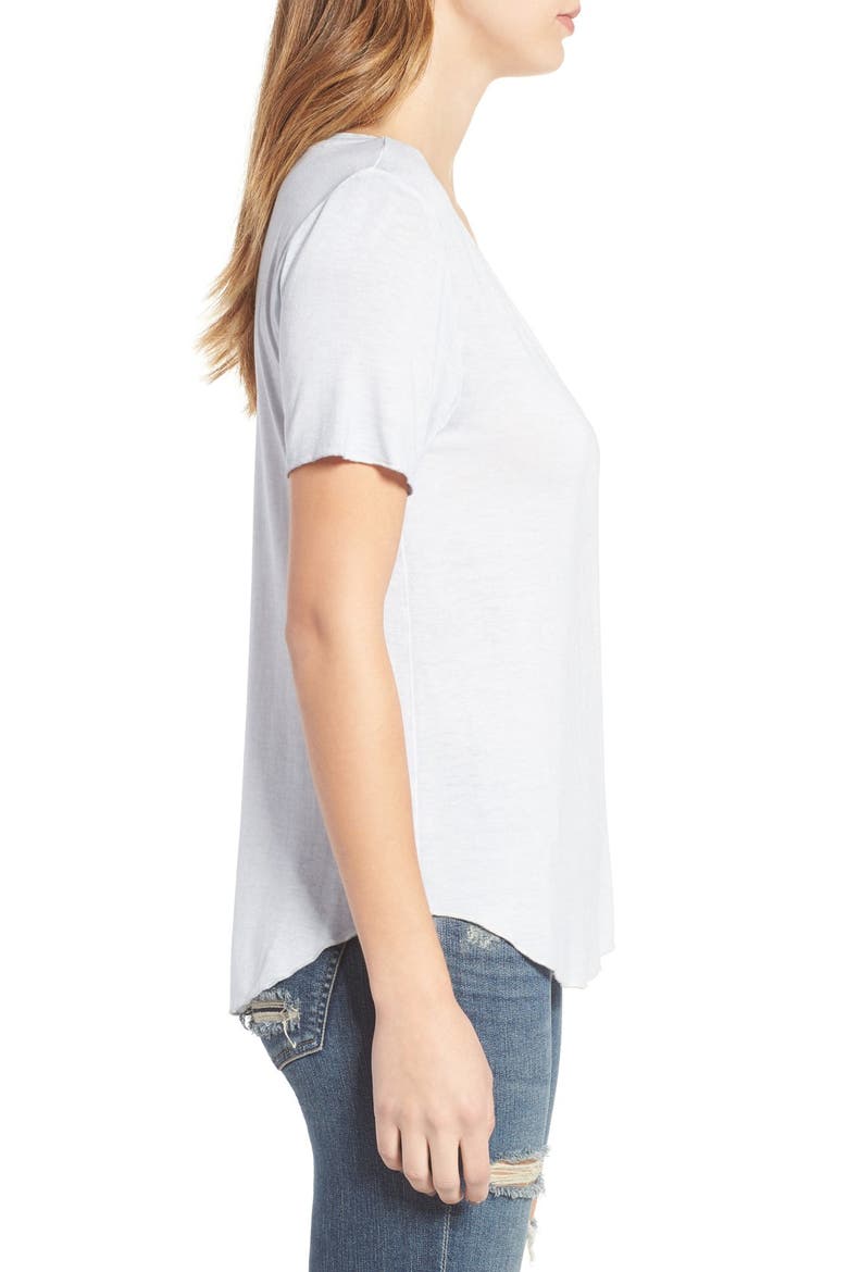 Washed V-Neck Tee, Alternate, color, BLUE FEATHER
