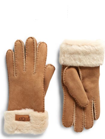 Gucci popular Shearling/Suede Gloves