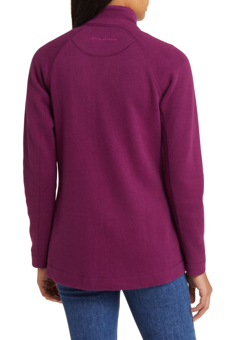 New Aruba Zip-Up Stretch Cotton Jacket, Alternate, color, DARK PURPLE