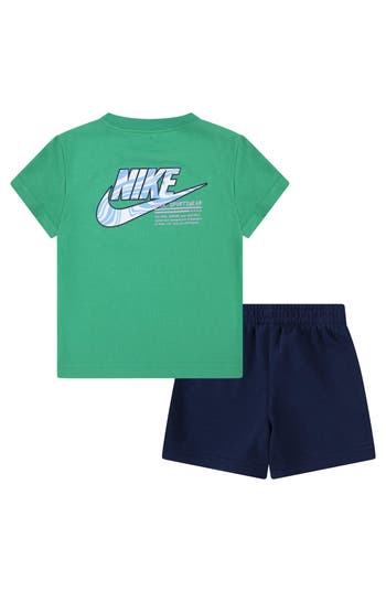 Nike Kids' Paint Logo Graphic T-shirt & Shorts Set In Midnight Navy