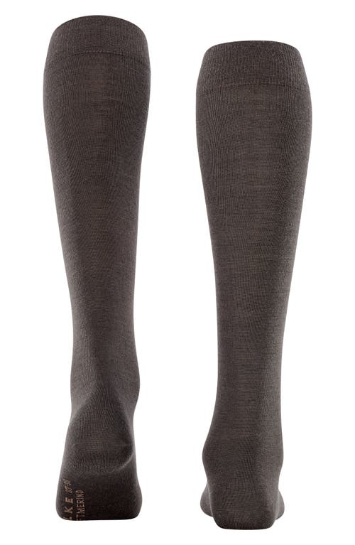 Falke Soft Merino Knee High Socks In Dark Brown
