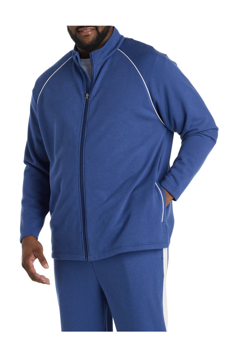 Society of One by DXL Big & Tall Track Jacket, Main, color, Blue