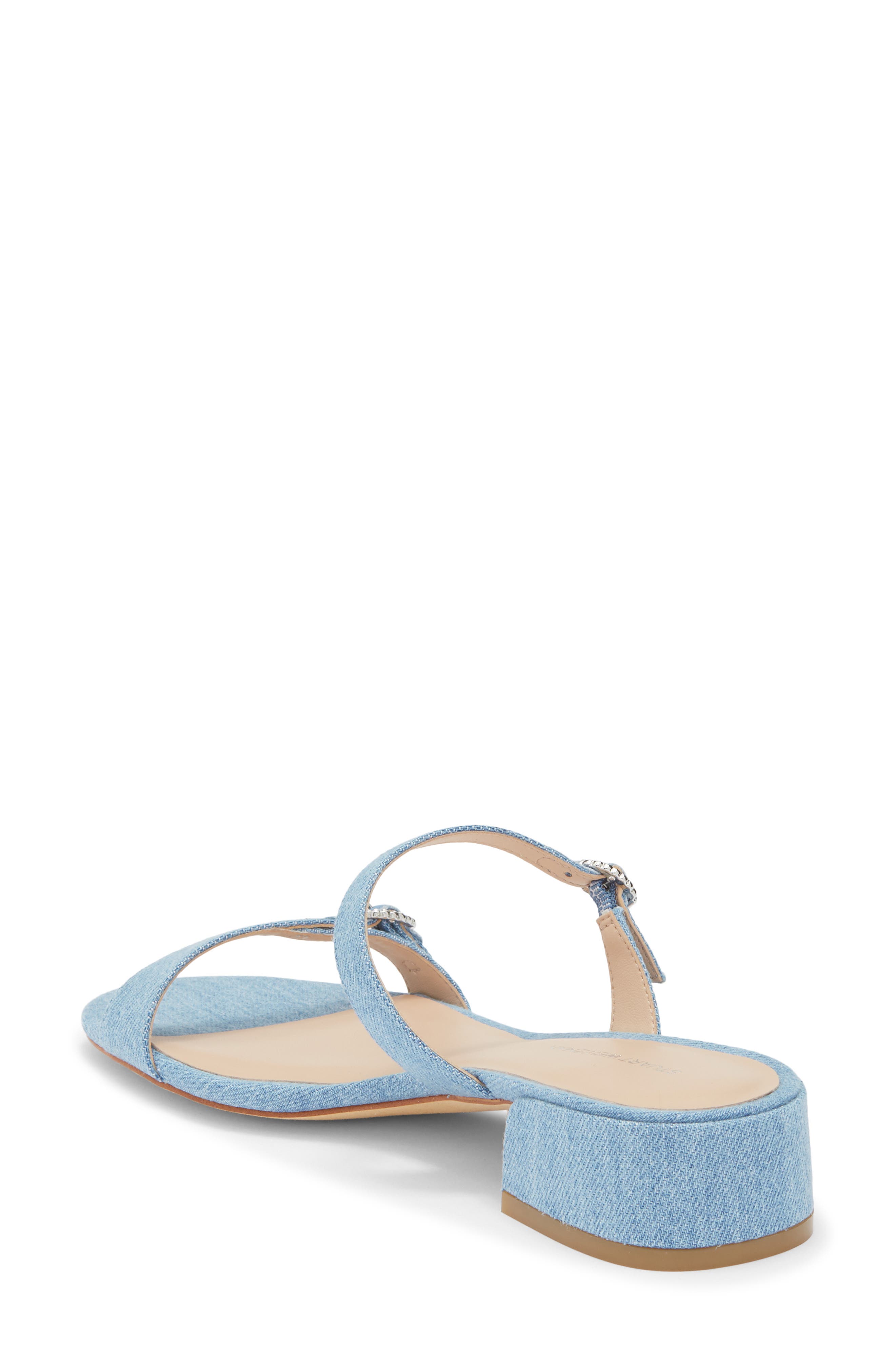 Stuart Weitzman Ginger Slide Sandal, Alternate, color, Mid Blue