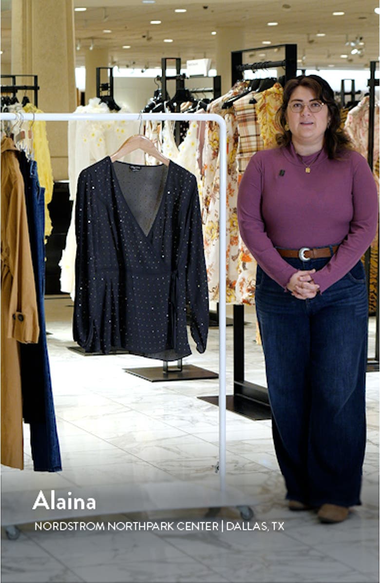 Bling Flirt Embellished Wrap Blouse, sales video thumbnail