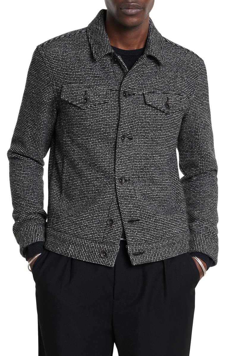 John Varvatos Evans Tweed Trucker Jacket, Main, color,