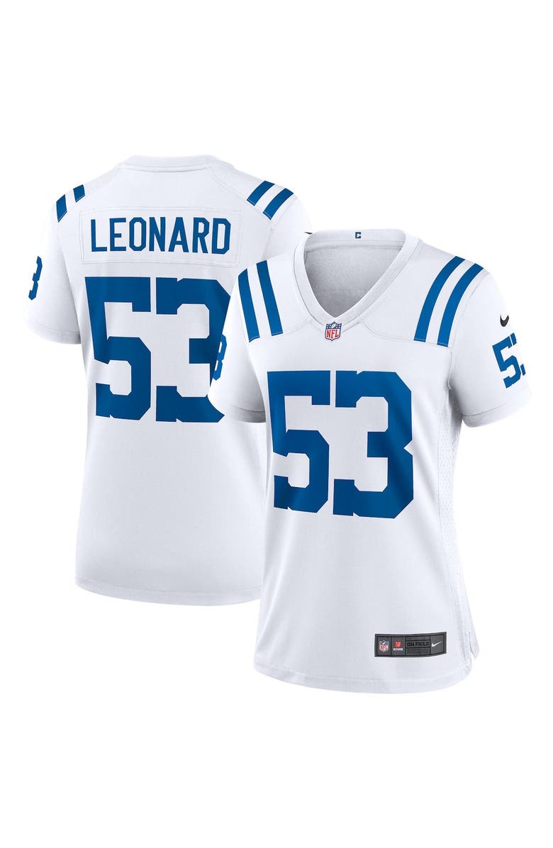 Nike Women's Nike Shaquille Leonard White Indianapolis Colts Game Player Jersey, Main, color, 