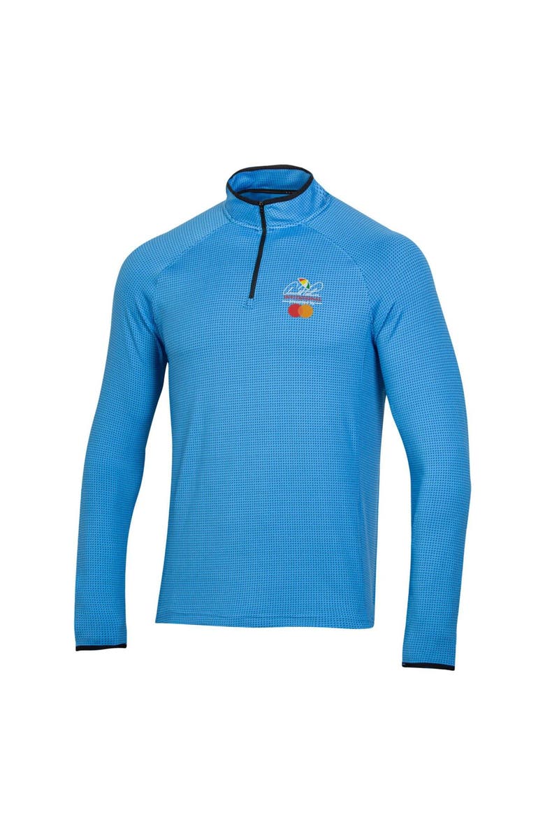 Under Armour Men's Under Armour Blue Arnold Palmer Invitational T2 Green Half Moons Print Quarter-Zip Pullover Top, Alternate, color, Blue