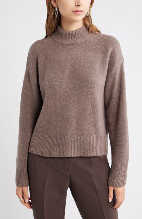 Boxy Mock Neck Sweater
