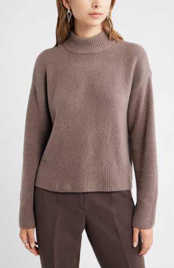 Open Edit Boxy Mock Neck Sweater