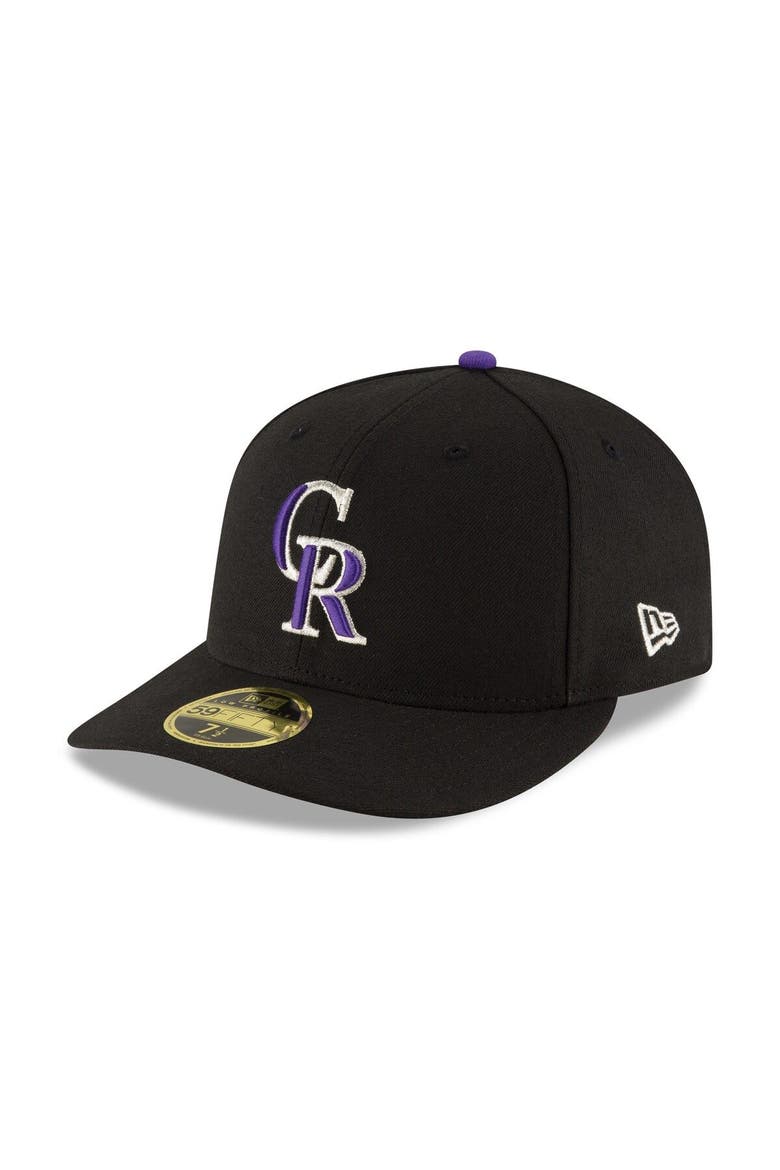 Men's New Era Black Colorado Rockies Game Authentic Collection On-Field Low Profile 59FIFTY Fitted Hat, Alternate, color, BLACK
