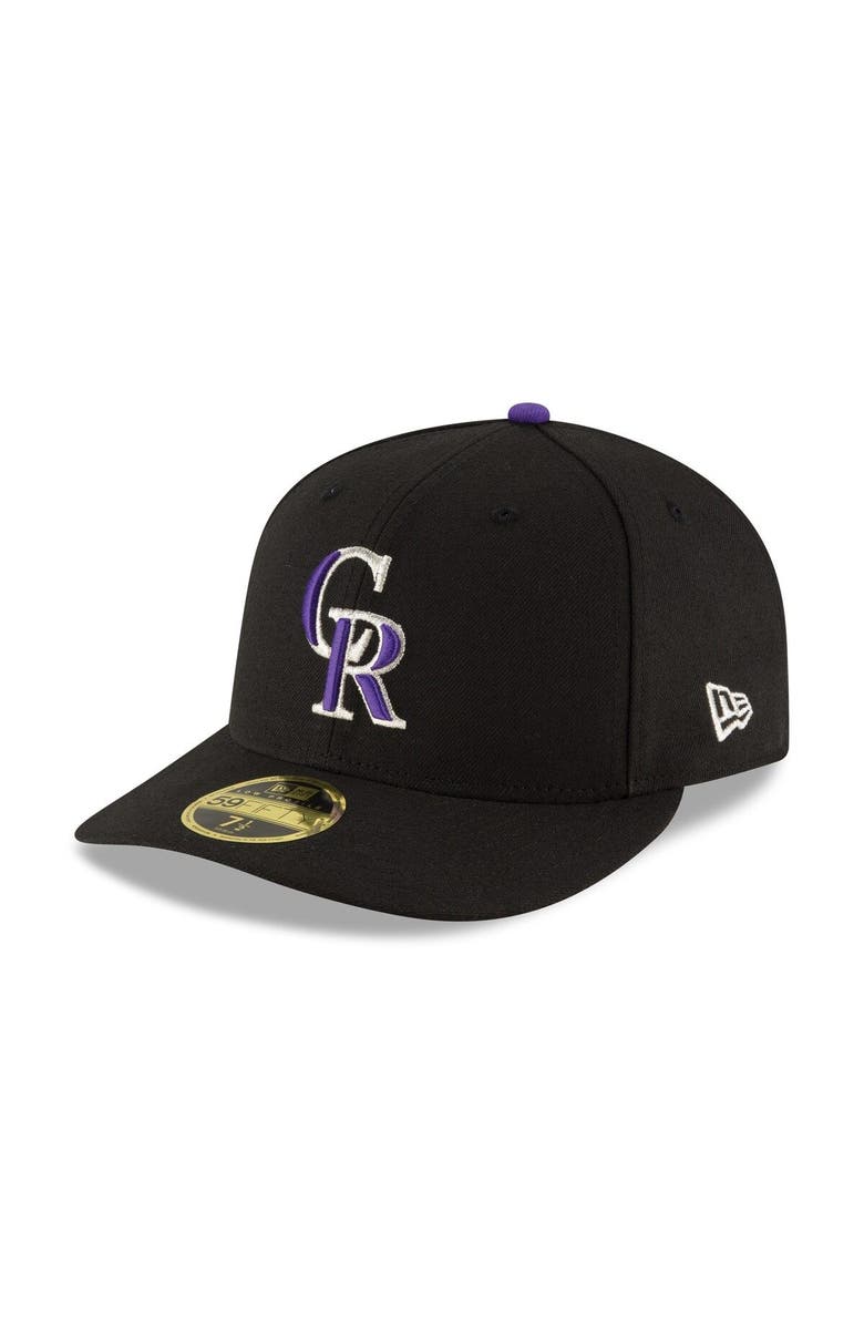New Era Men's New Era Black Colorado Rockies Game Authentic Collection On-Field Low Profile 59FIFTY Fitted Hat, Alternate, color, Black