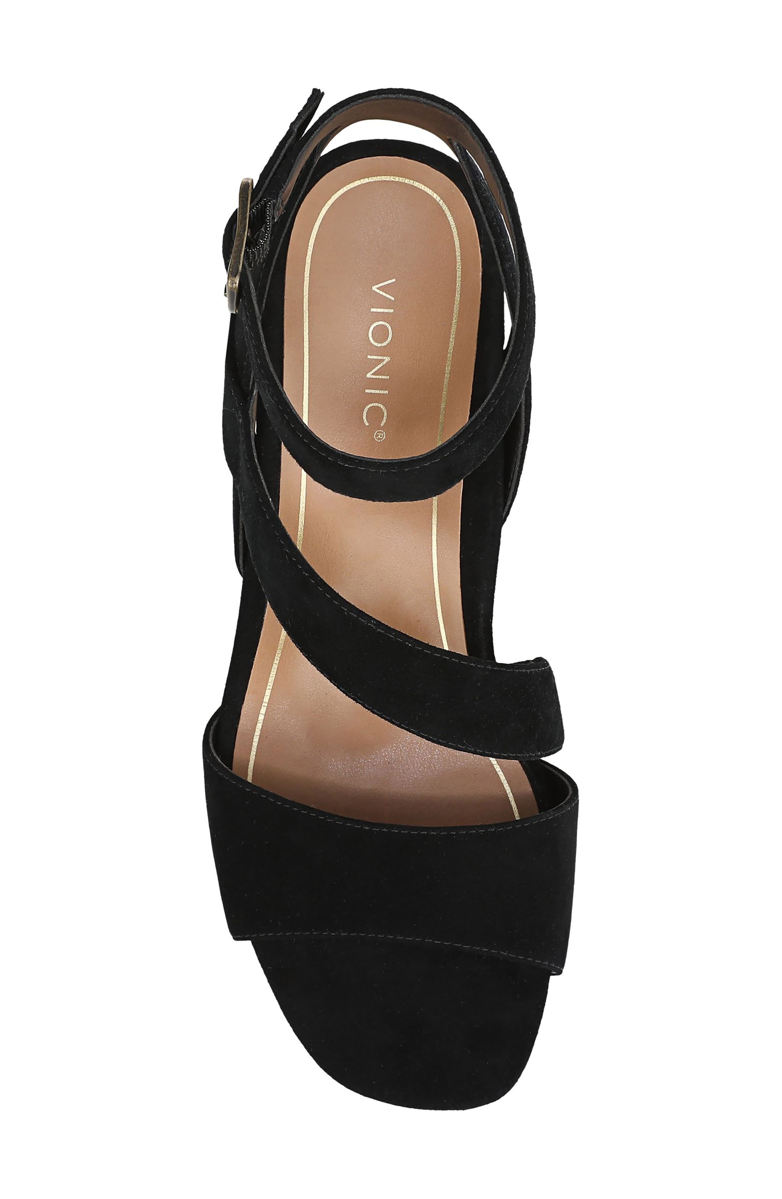 Vionic Samara Block Heel Sandal, Alternate, color, Black