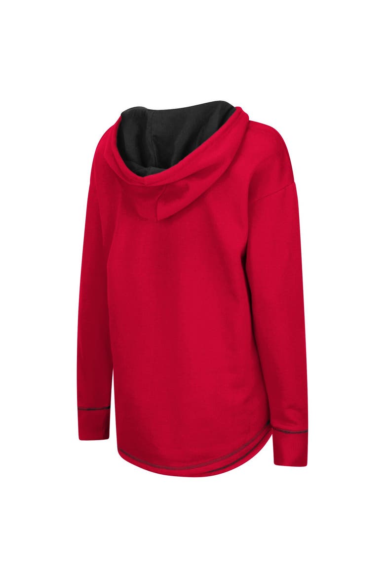 Women's Colosseum Scarlet Nebraska Huskers Tunic Pullover Hoodie, Alternate, color, Scarlet