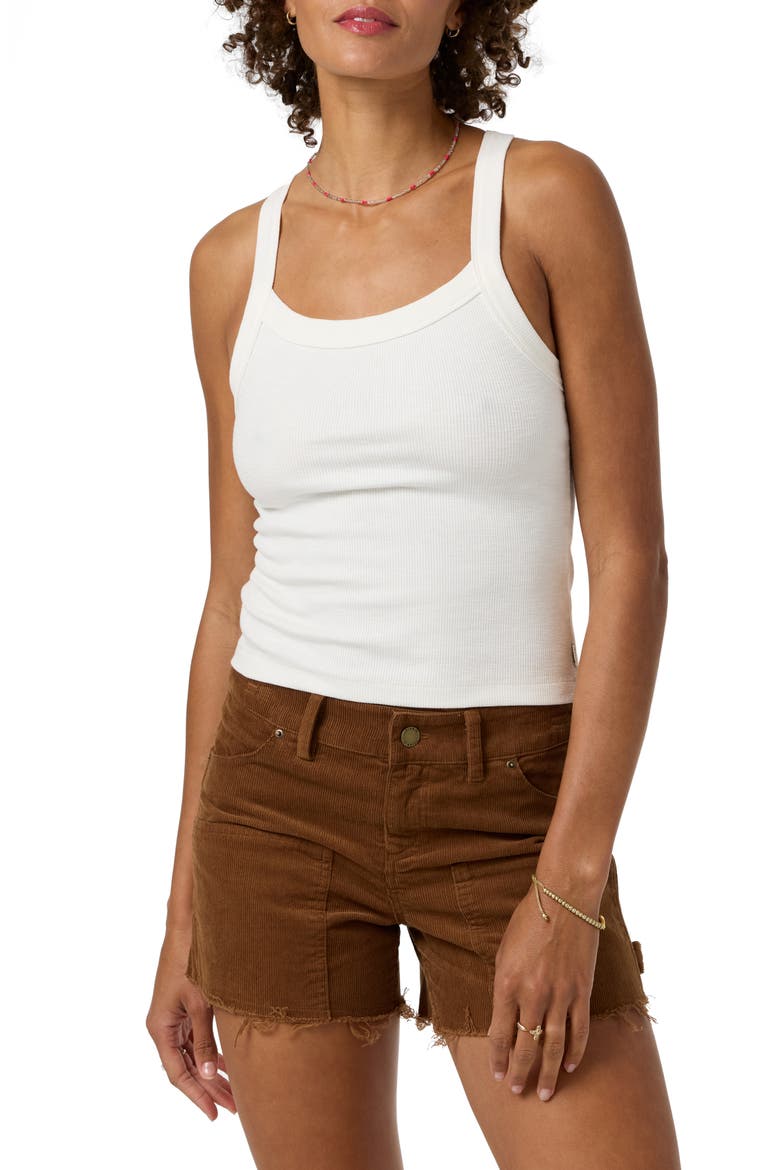 OG Harlyn Fray Denim Shorts, Alternate, color, TOFFEE