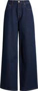Open Edit Mid Rise Wide Leg Jeans