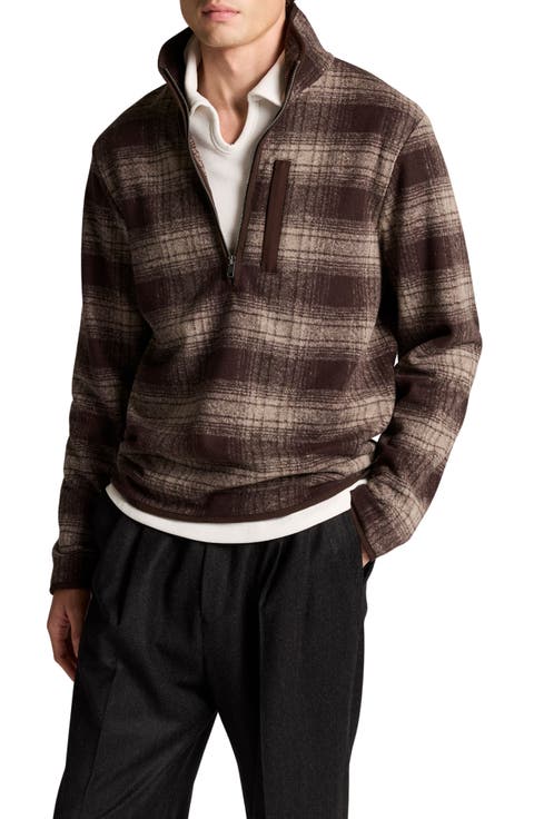 Donegal Plaid Half Zip Pullover