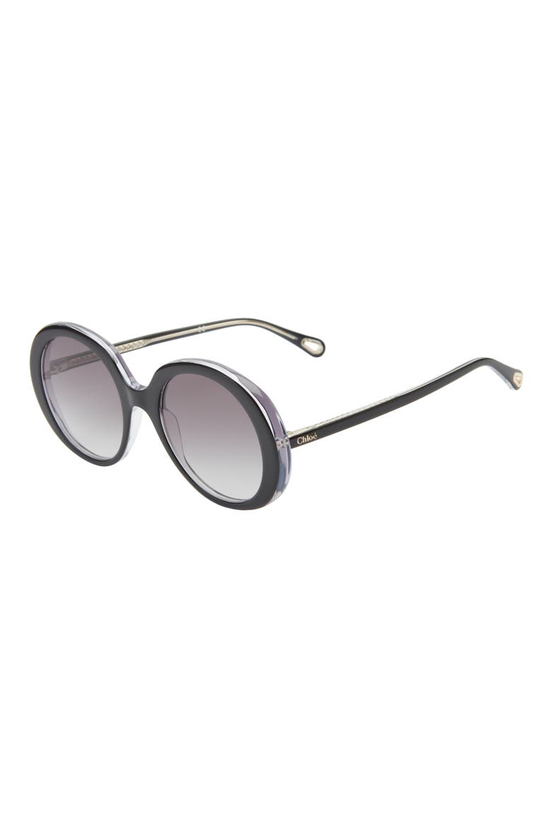 54mm Core Oversize Sunglasses, Alternate, color, BLACK BLACK GREY