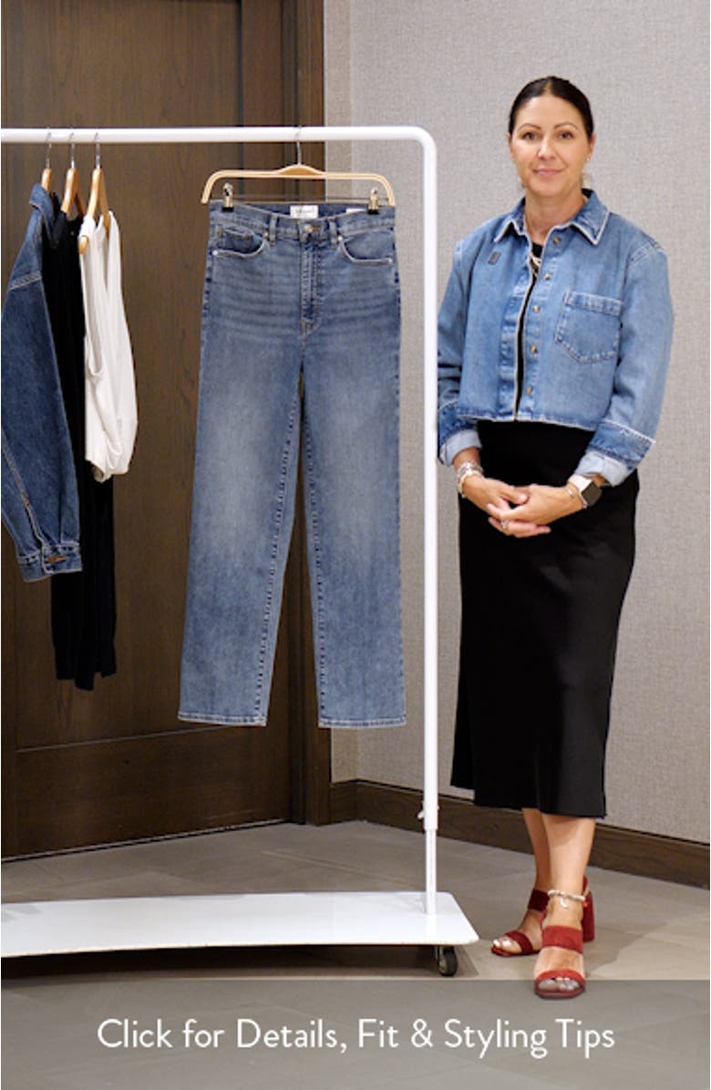 Le Sleek High Waist Ankle Straight Leg Jeans, sales video thumbnail