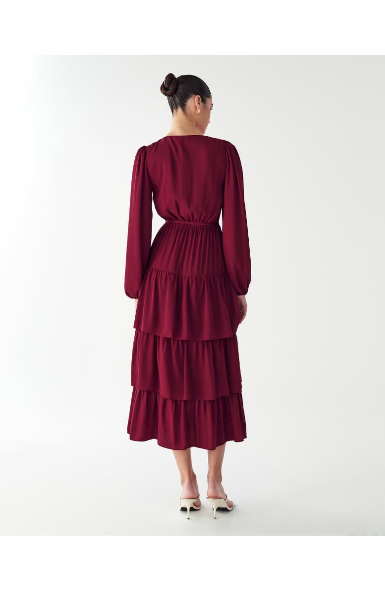 WILLA Koby Midi Dress, Alternate, color, Burgundy