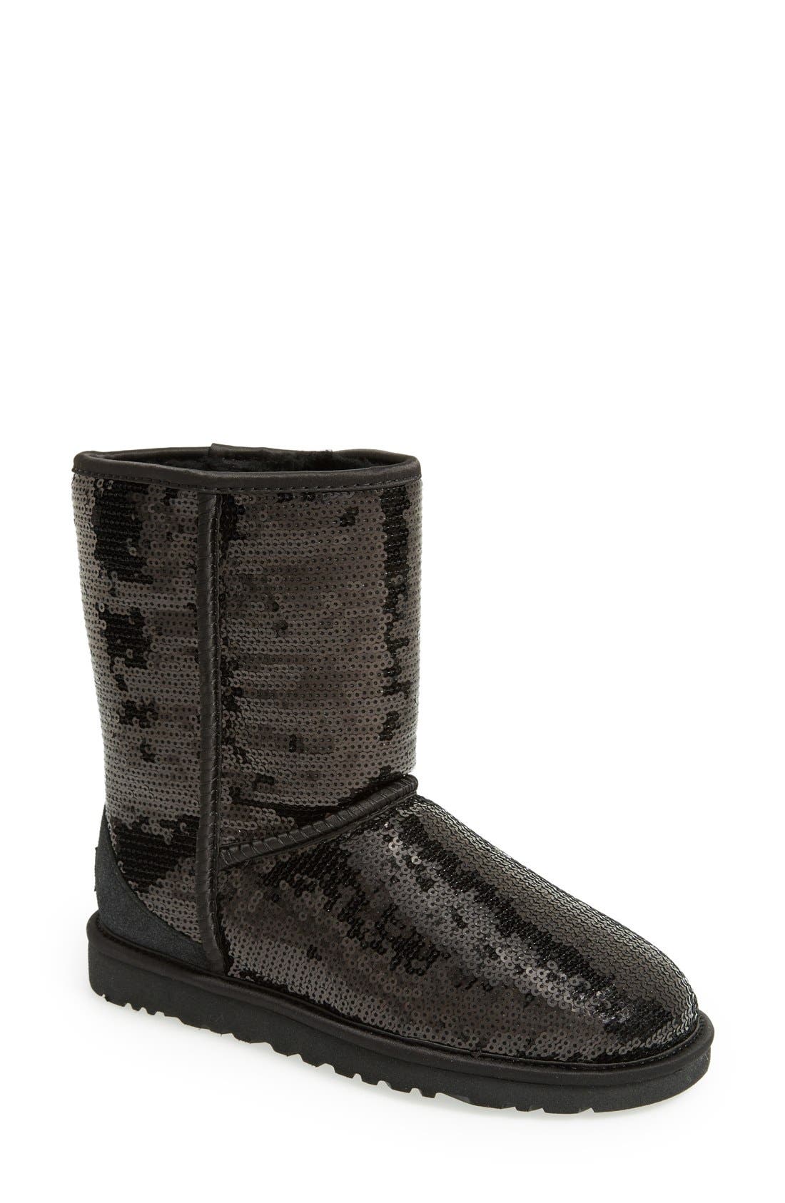 Classic Short with Sparkles Boot, Main, color, BLACK