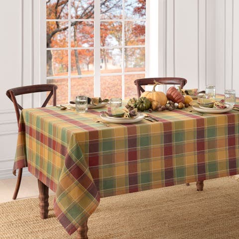 Autumn Acres Plaid Tablecloth