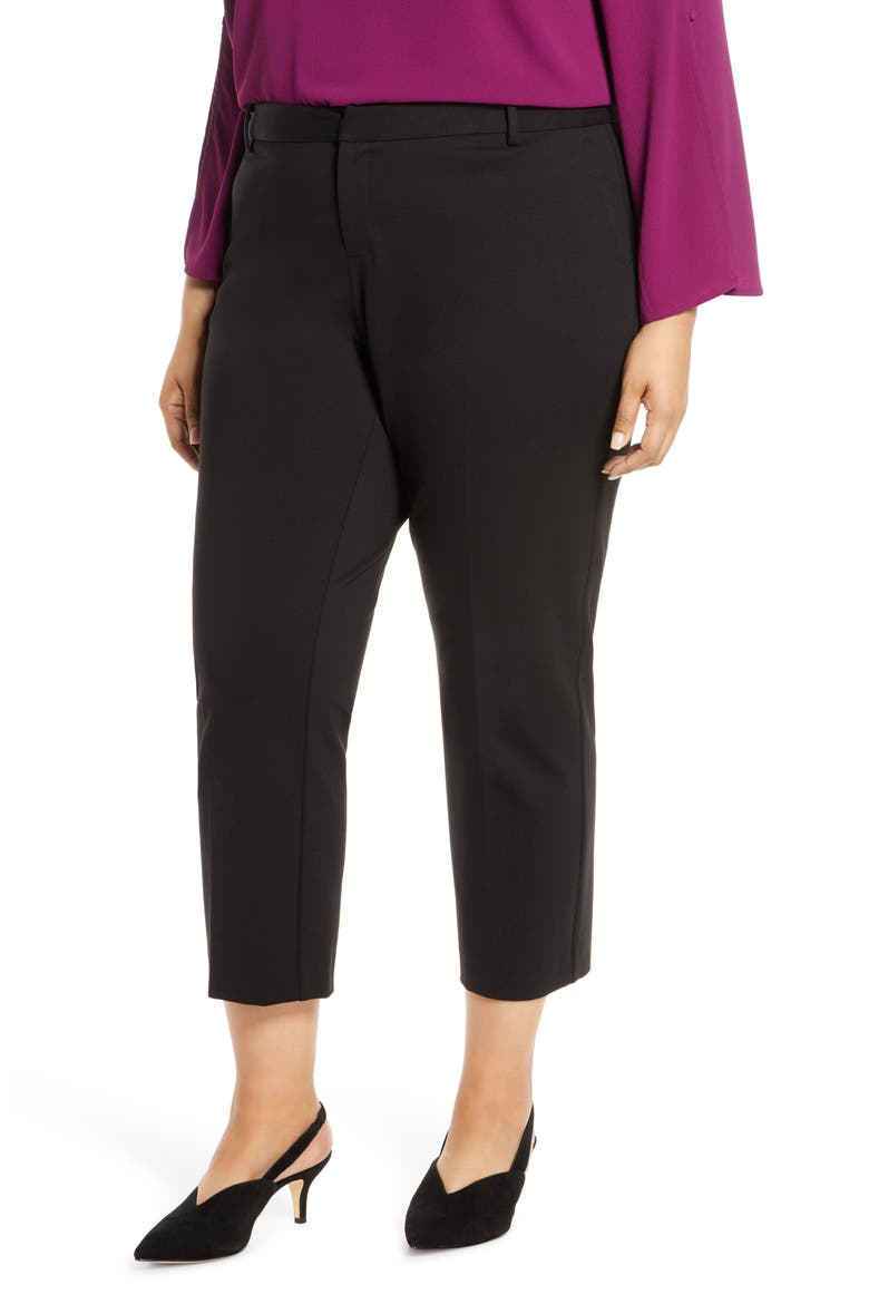 Tech Ponte Skinny Ankle Pants, Main, color, RICH BLACK