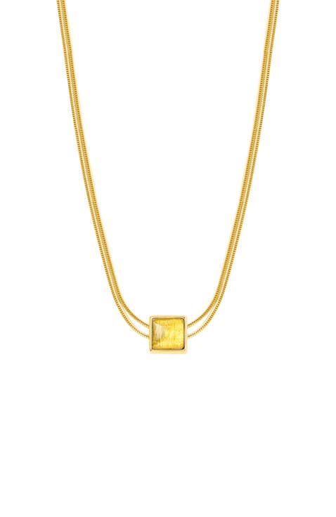 Awaken & Shine - Citrine Evil Eye November Birthstone Necklace