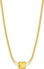 Karma and Luck Awaken & Shine - Citrine Evil Eye November Birthstone Necklace