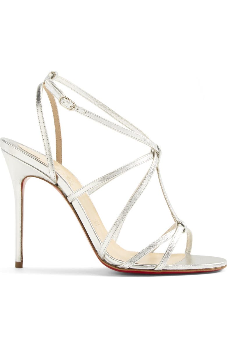 Christian Louboutin 'Youpiyou' Metallic Leather Sandal, Alternate, color,