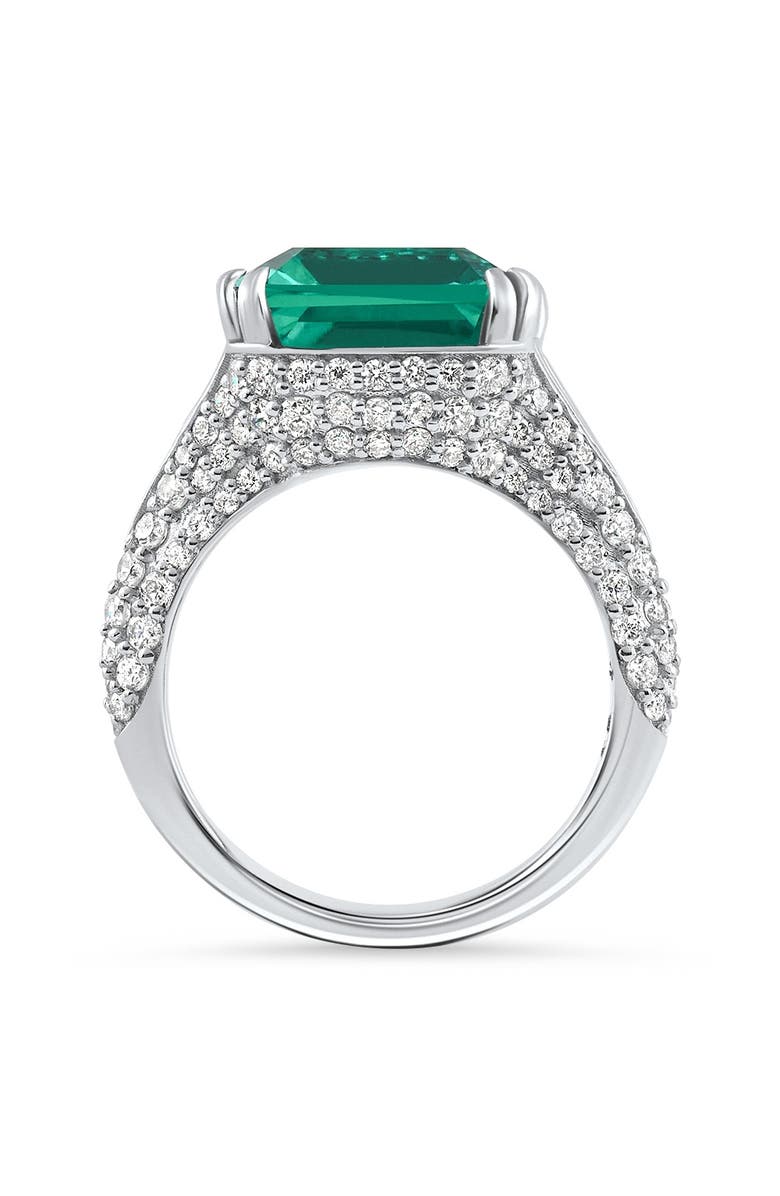 Bliss Diamond 7.10Ct Emerald Asscher Cut Diamond Ring 14k Gold Lab Grown, Alternate, color, 14K White Gold